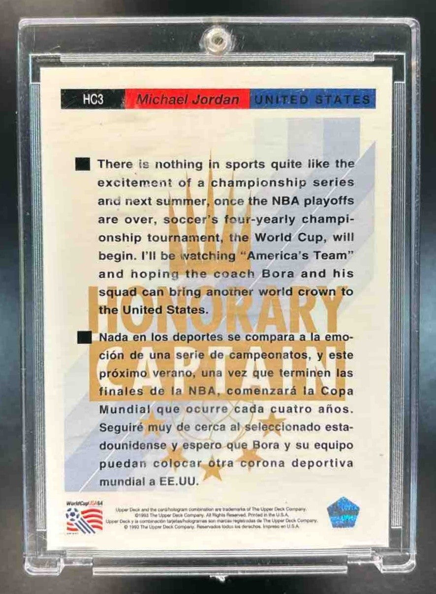 1993 Upper Deck World Cup English/Spanish Michael Jordan Honorary Captains