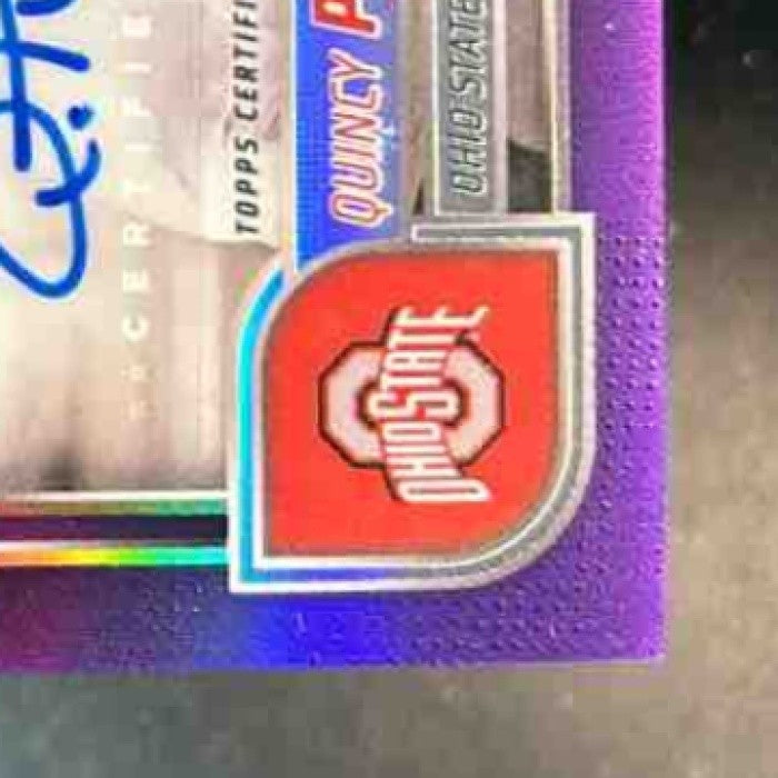 2025 Bowman Chrome University Quincy Porter Prospect Auto Purple /75 Buckeyes