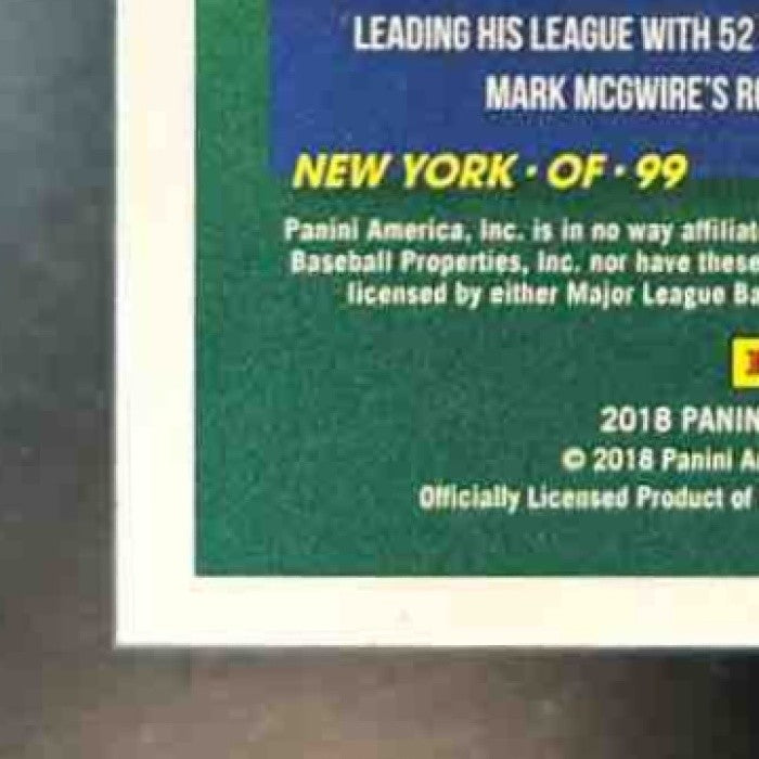2018 Panini Donruss Aaron Judge Long Ball Leaders /349 New York Yankees