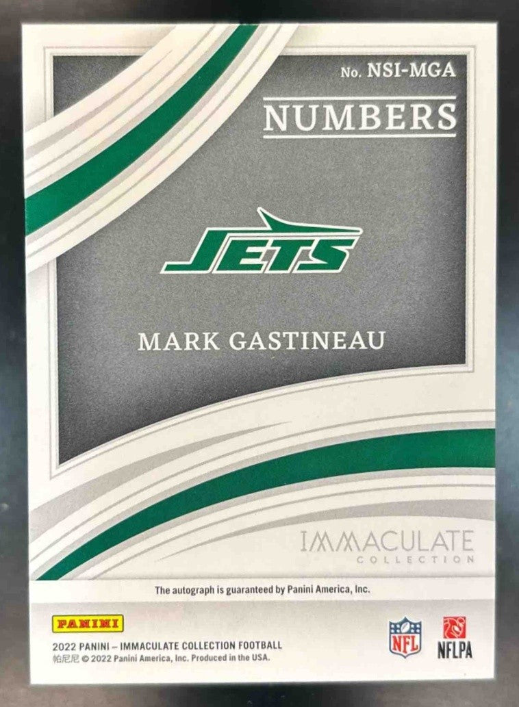 2022 Immaculate Collection Mark Gastineau Numbers Signatures /99 Auto Jets