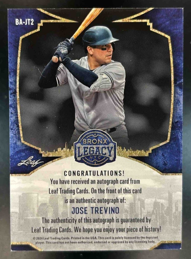 2024 Leaf A Bronx Legacy Jose Trevino Auto /25 #BA-JT2 New York Yankees