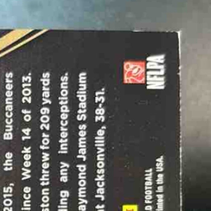 2015 Panini Black Gold Jameis Winston NFL Seal of Approval /49 RC Buccaneers