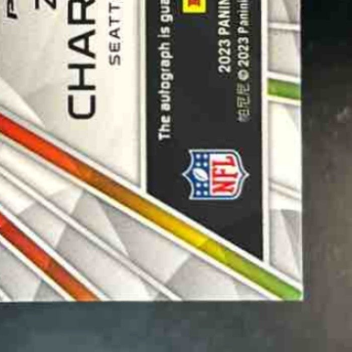 2023 Panini Spectra Zach Charbonnet Spectral Signature Meta Auto /25 RC Seahawks
