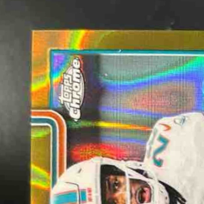 2025 Topps Chrome De'Von Achane Gold Lava Refractor /50 #188 Miami Dolphins