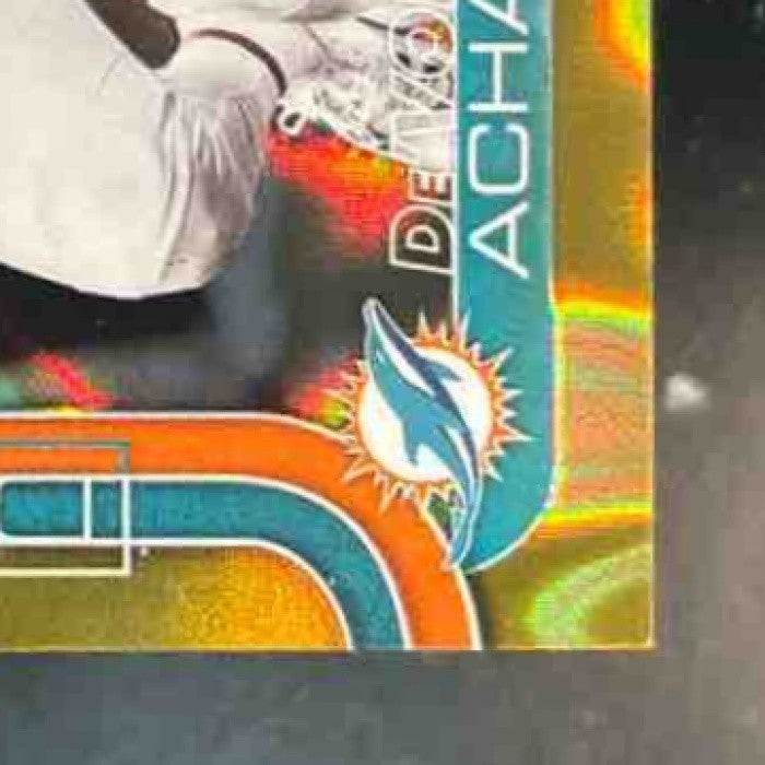 2025 Topps Chrome De'Von Achane Gold Lava Refractor /50 #188 Miami Dolphins