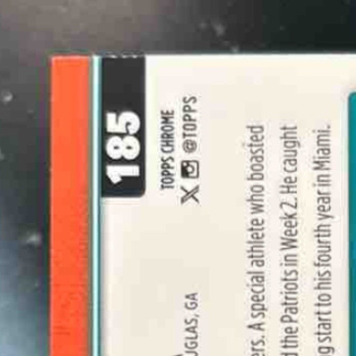 2025 Topps Chrome Tyreek Hill Aqua Refractor /199 #185 Miami Dolphins