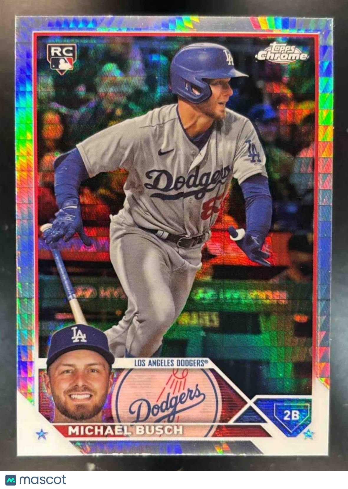 2023 Topps Chrome Update Michael Busch Prism #USC204 RC Los Angeles Dodgers
