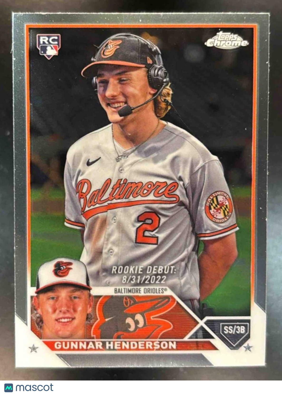 2023 Topps Chrome Update Gunnar Henderson #USC208 RC Baltimore Orioles