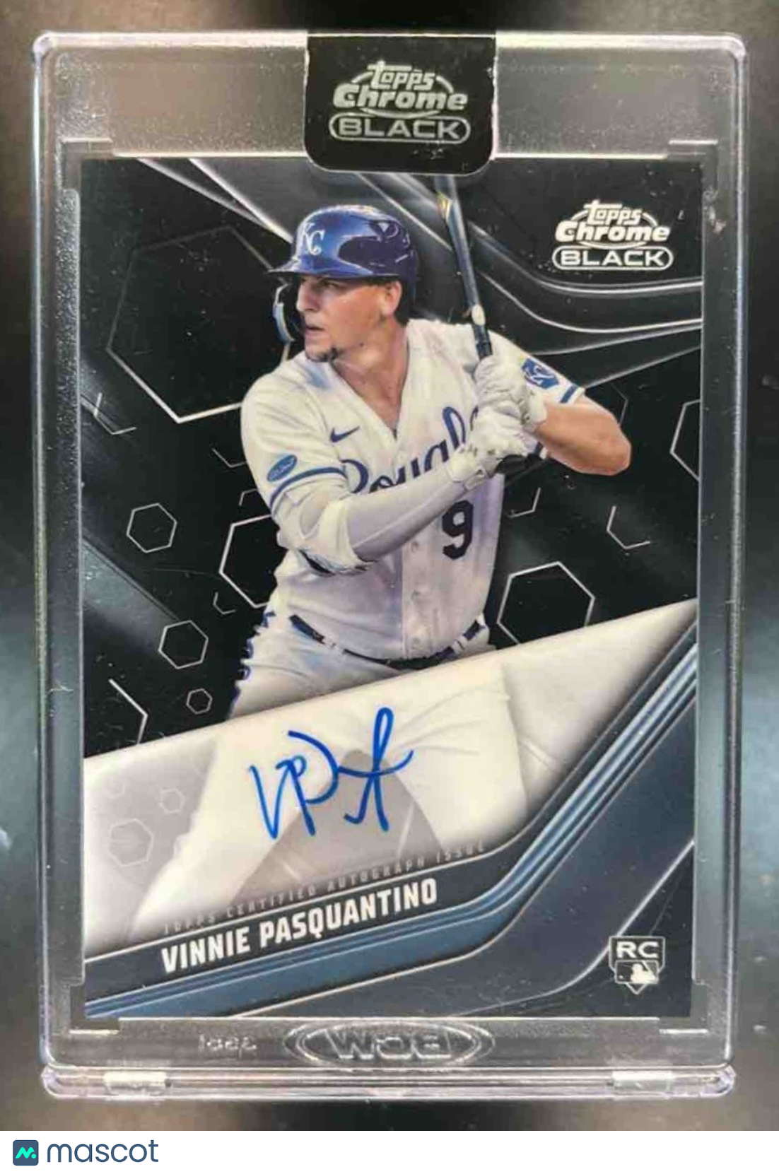 2023 Topps Chrome Black Vinnie Pasquantino Auto #CBA-VP RC Kansas City Royals