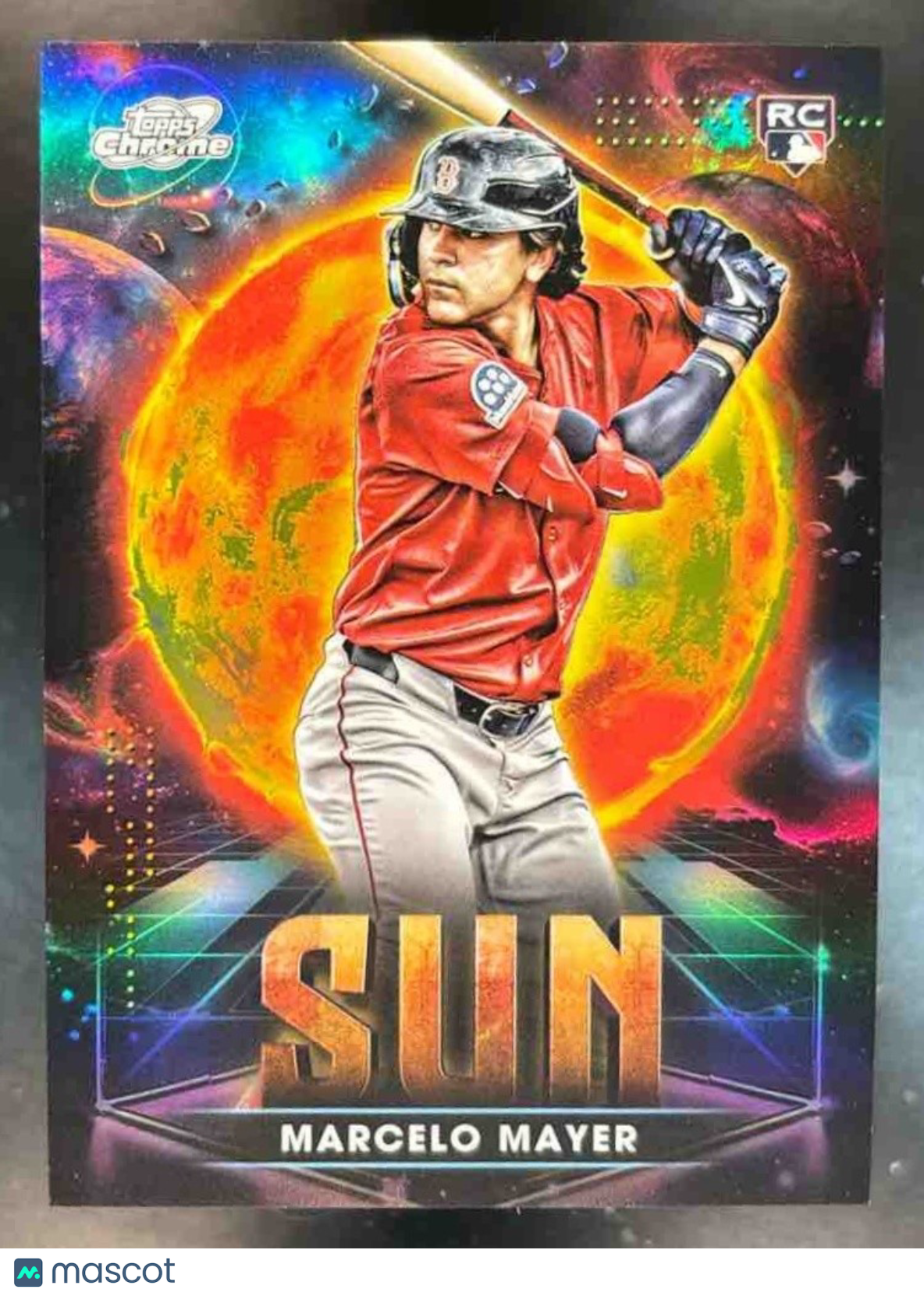 2025 Topps Cosmic Chrome Marcelo Mayer Planetary Pursuit Sun RC Boston Red Sox