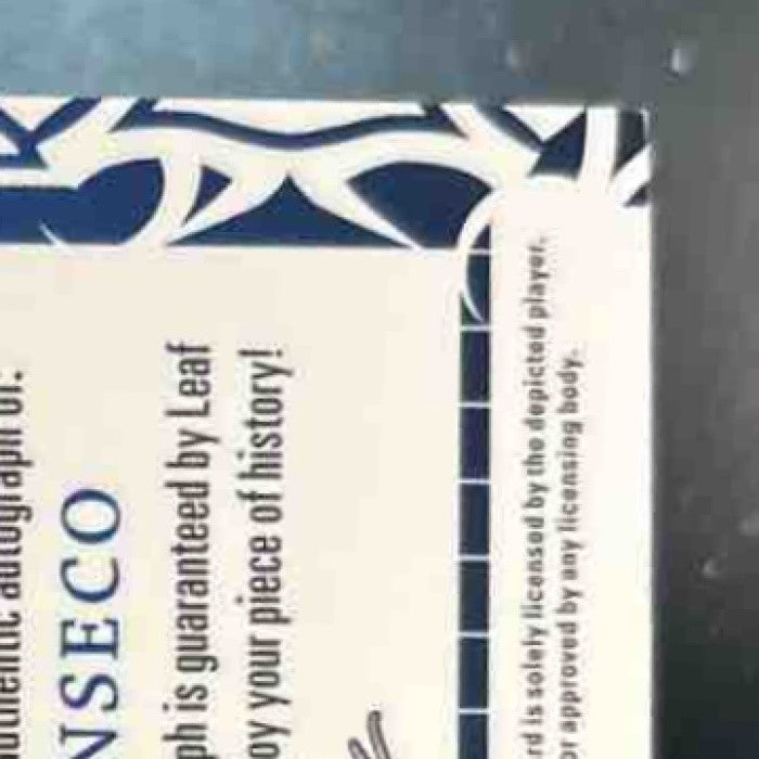 2023 Leaf Bronx Legacy Jose Canseco Auto Teal /15