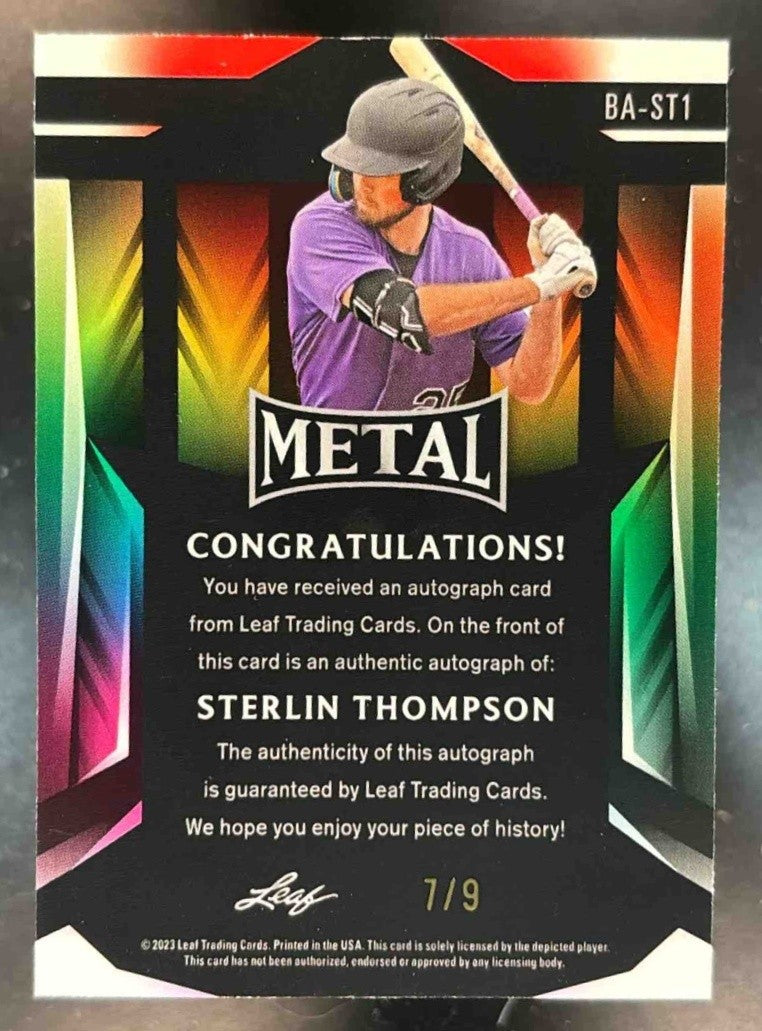 2023 Leaf Metal Sterlin Thompson Auto /9