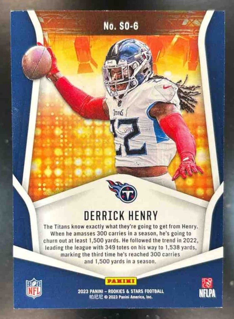 2023 Panini Rookies & Stars Derrick Henry Standing Ovation Red and Blue /15
