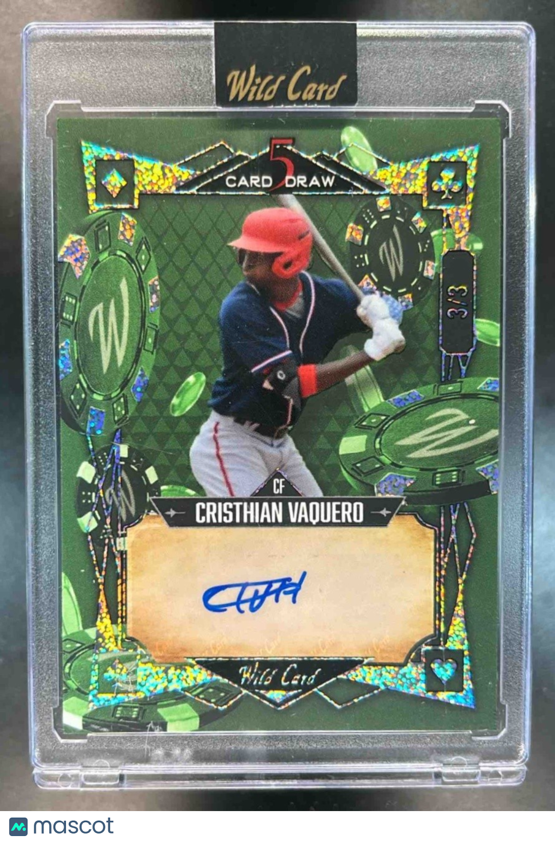 2023 Wild Card 5 Draw Cristhian Vaquero Auto /3