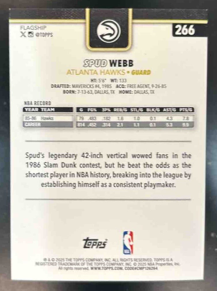 2025-26 Topps Spud Webb Cart Load /25 #266 Atlanta Hawks