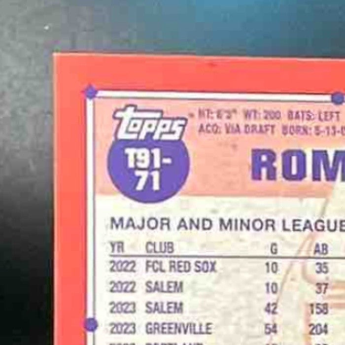 2026 Topps Roman Anthony #T91-71 1991 Koi Fish Gold 26/50 RC Red Sox Rookie