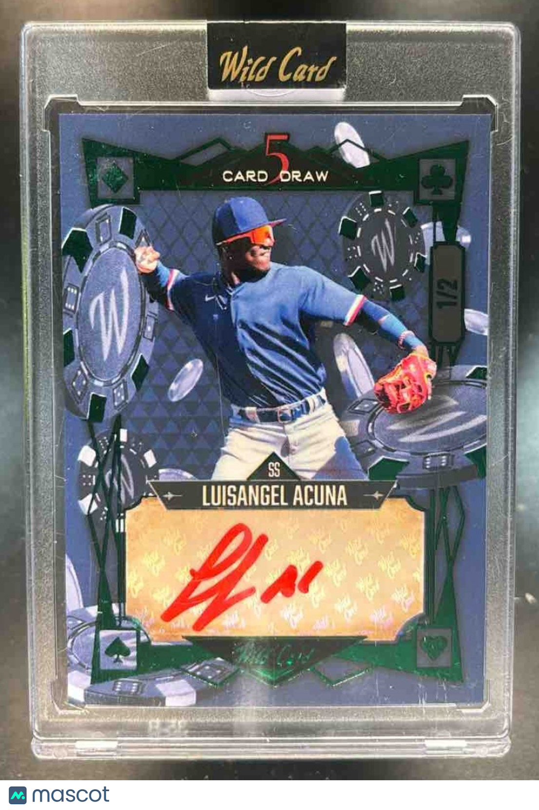 2023 Wild Card 5 Draw LuisAngel Acuna Auto /2 Sealed