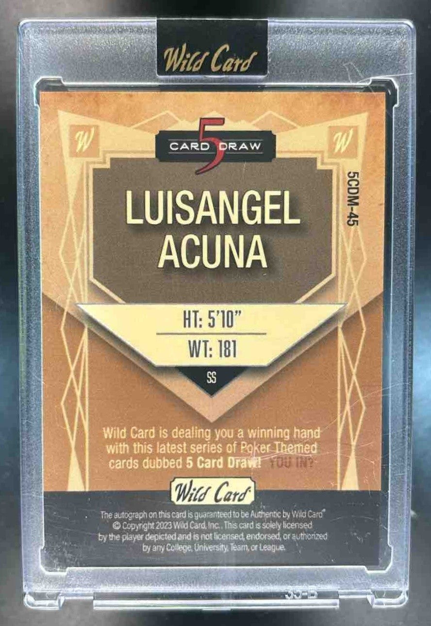 2023 Wild Card 5 Draw LuisAngel Acuna Auto /2 Sealed