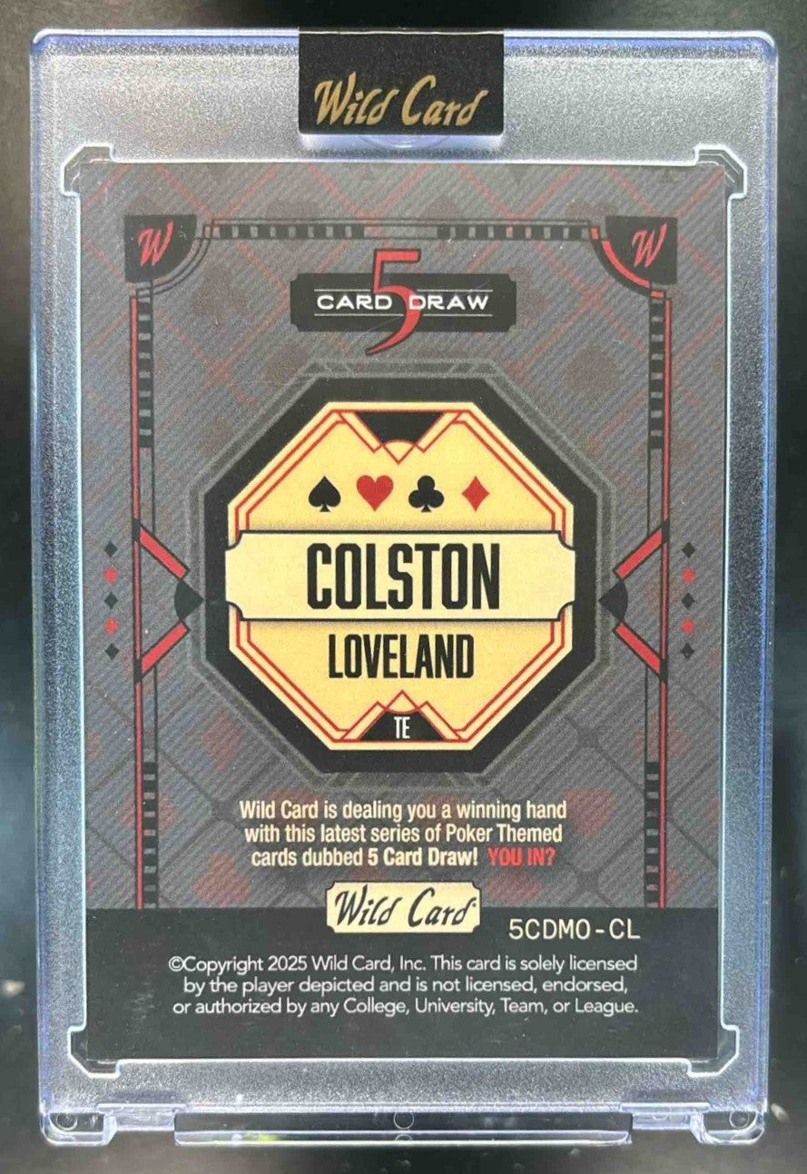 2025 Wild Card Jokers 5 Card Draw Colston Loveland /3
