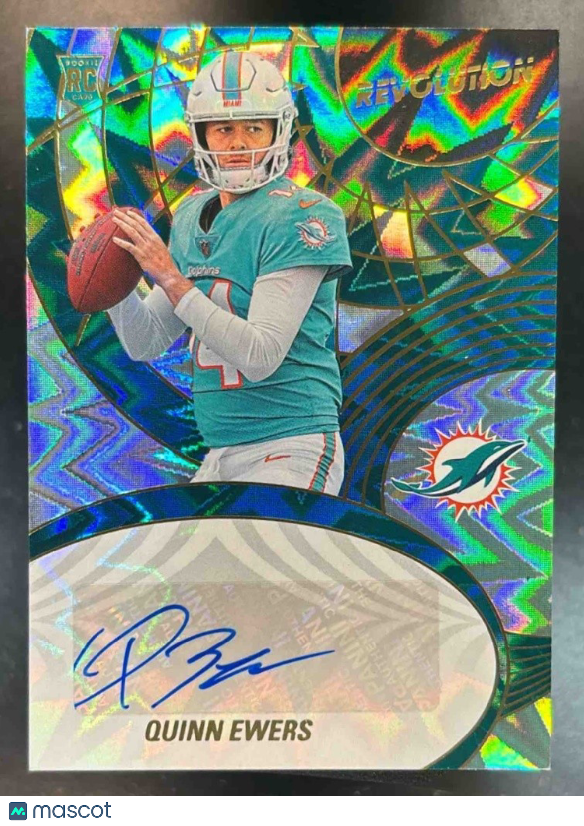 2025 Panini Revolution Quinn Ewers Auto Impact /50 #AGH-QES RC Miami Dolphins