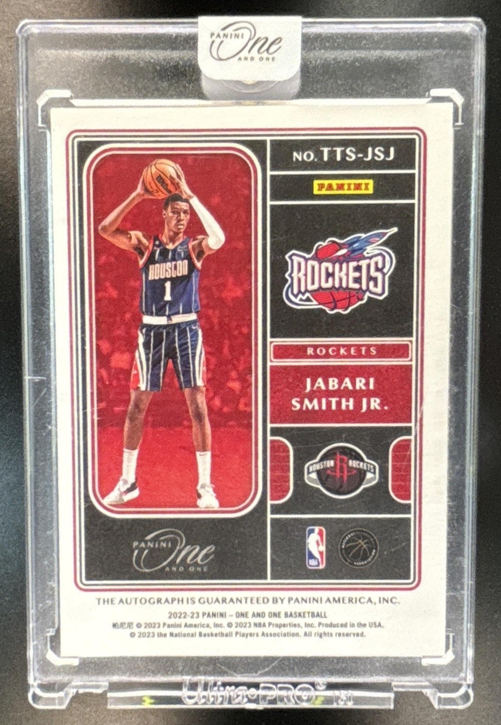 2022-23 Panini One & One Jabari Smith Jr. Team Titans Signatures /75 RC Auto
