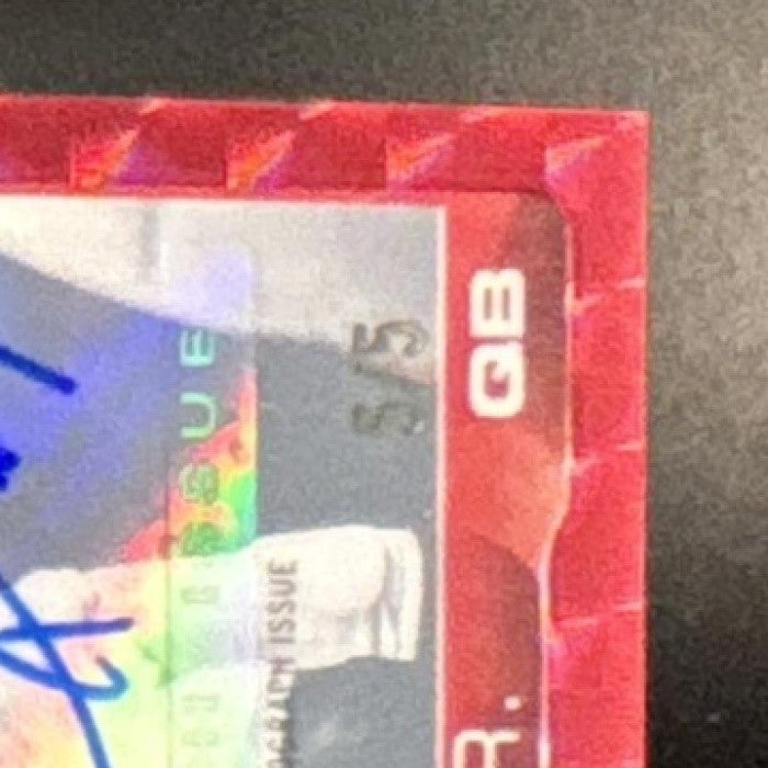 2025 Topps Chrome Michael Penix Jr. Auto Red Geometric Refractor 5/5 Falcons