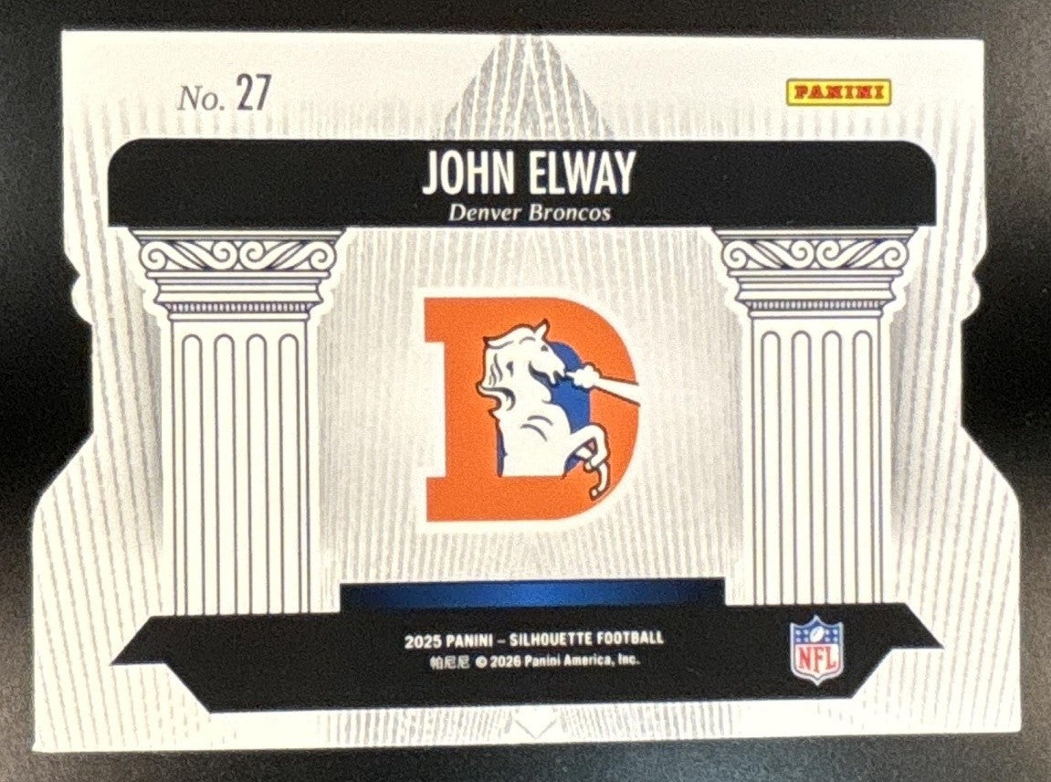 2025 Panini Silhouette John Elway Pillars of the Game Bronze /49 Denver Broncos