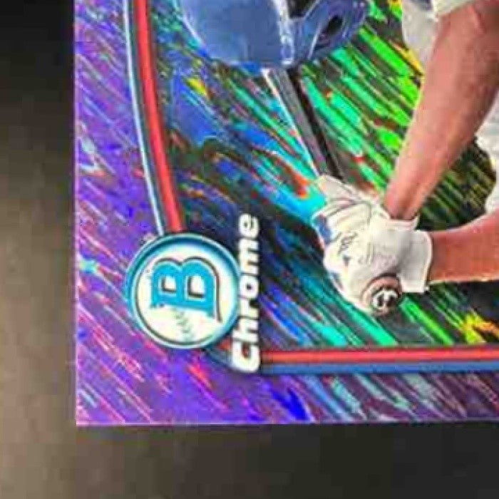 2023 Bowman Chrome Derniche Valdez Purple Shimmer /250 1st Prospect Chicago Cubs