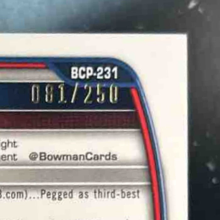 2023 Bowman Chrome Derniche Valdez Purple Shimmer /250 1st Prospect Chicago Cubs