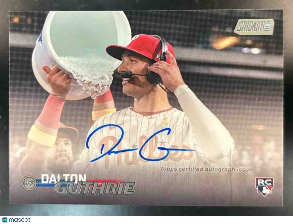 2023 Topps Stadium Club Dalton Guthrie Auto #SCBA-DGE RC Philadelphia Phillies