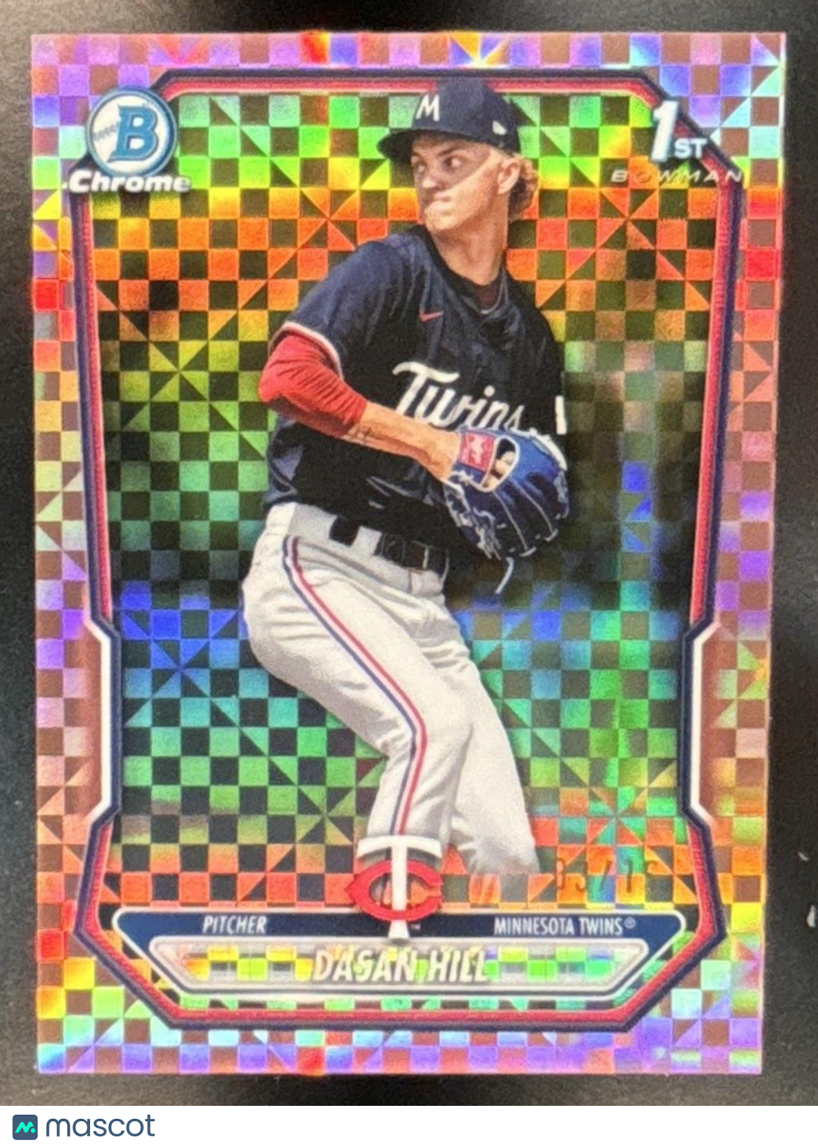 2026 Bowman Dasan Hill Chrome Rose Gold X-Fractor /15 #BCP-88 1st Prospect Twins