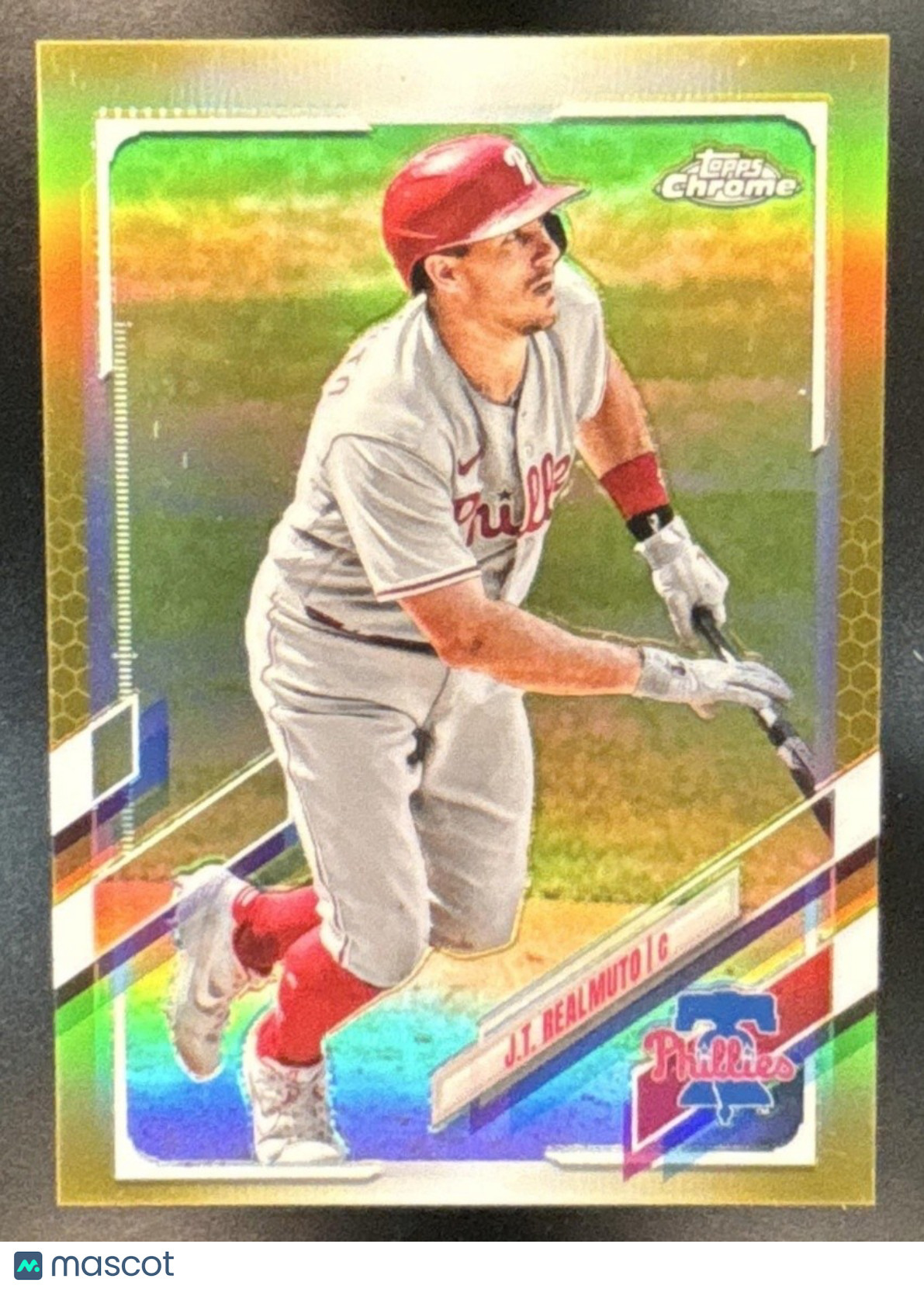 2021 Topps Chrome J.T. Realmuto Gold Refractor /50 #82 Philadelphia Phillies