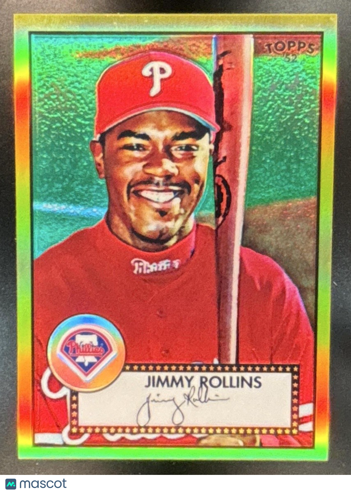 2007 Topps Rookie 1952 Edition Jimmy Rollins Chrome Gold /52 #DFC13 Phillies