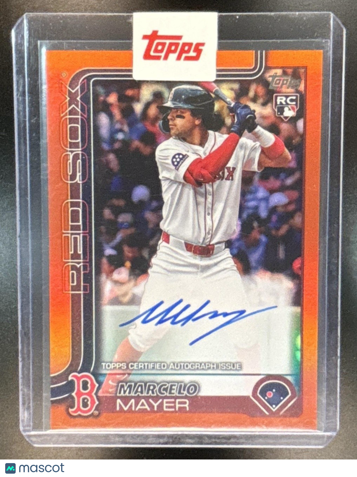 2025 Topps Update Marcelo Mayer Real One Auto Orange /25 #US105 RC Red Sox