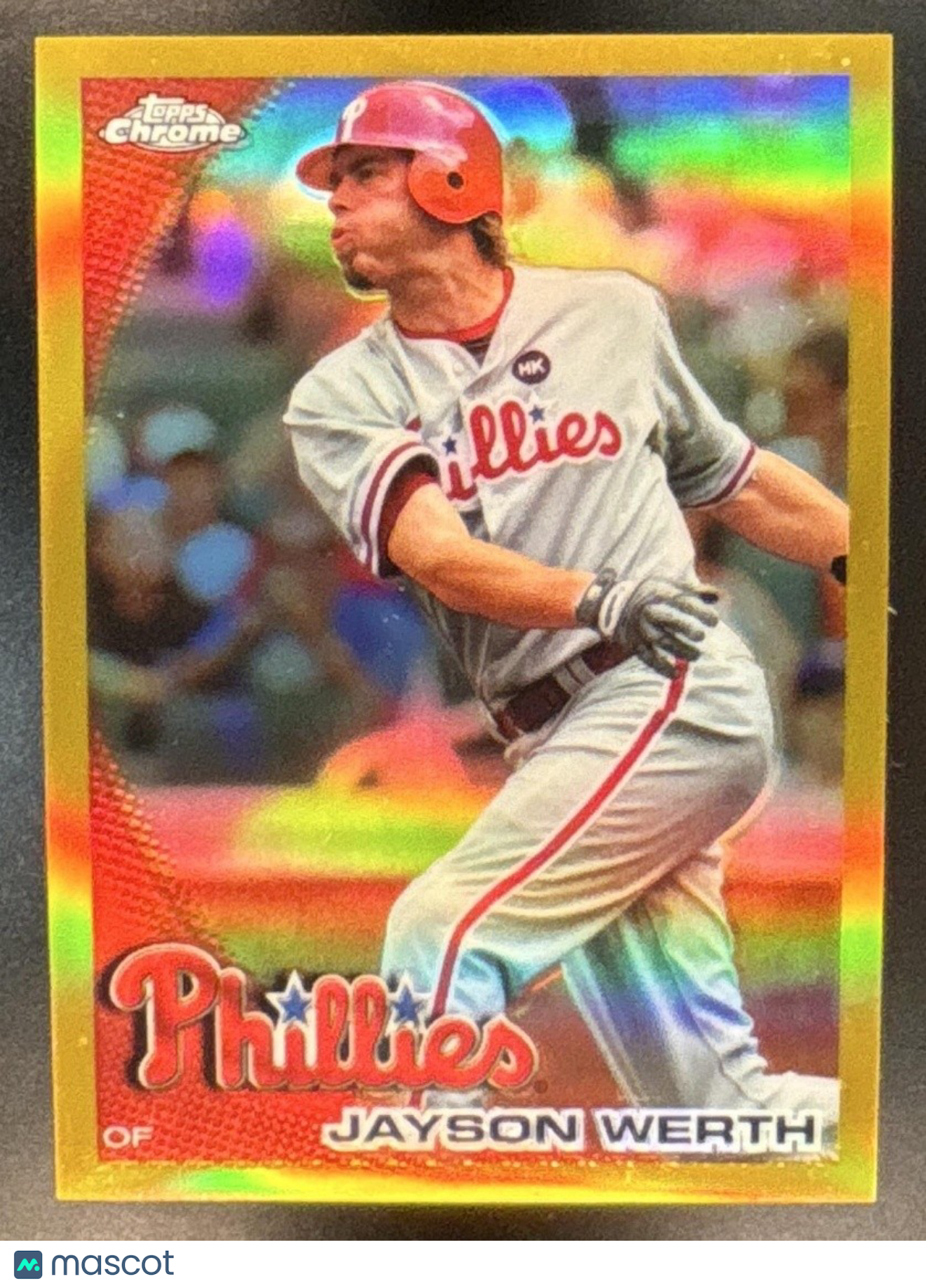 2010 Topps Chrome Jayson Werth Gold Refractor /50 #127 Philadelphia Phillies
