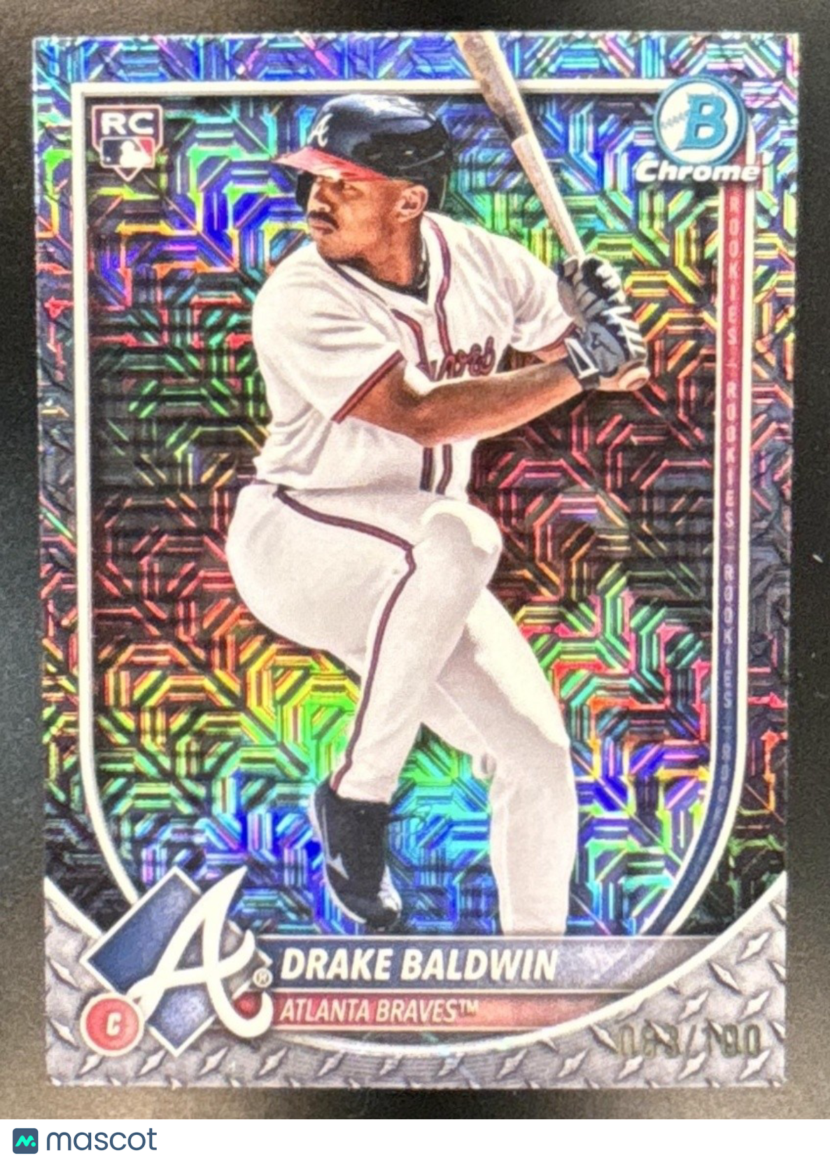 2025 Bowman Chrome Mega Box Drake Baldwin Steel Metal Mojo Refractor /100 #75 RC
