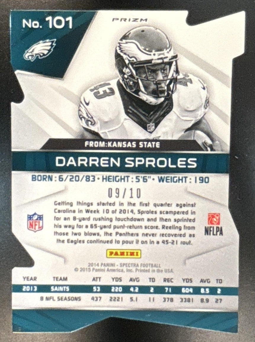 2014 Panini Spectra Darren Sproles Gold /10 #101 Philadelphia Eagles