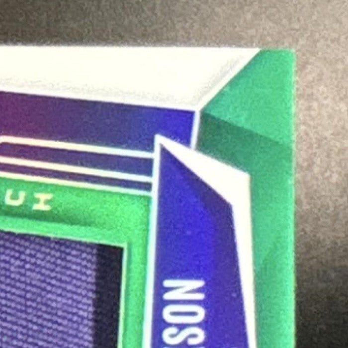 2025 Panini Phoenix Lamar Jackson Pandora Patch Green /99 MEM Baltimore Ravens