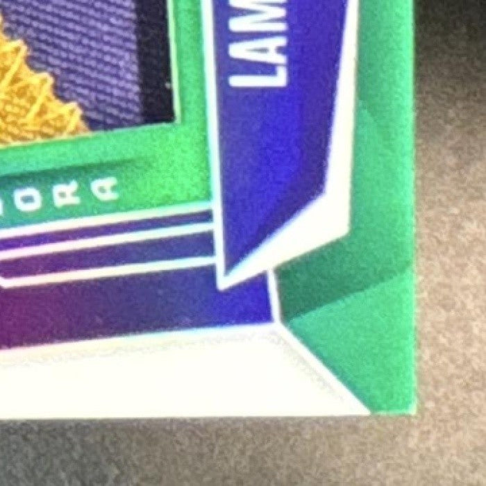 2025 Panini Phoenix Lamar Jackson Pandora Patch Green /99 MEM Baltimore Ravens