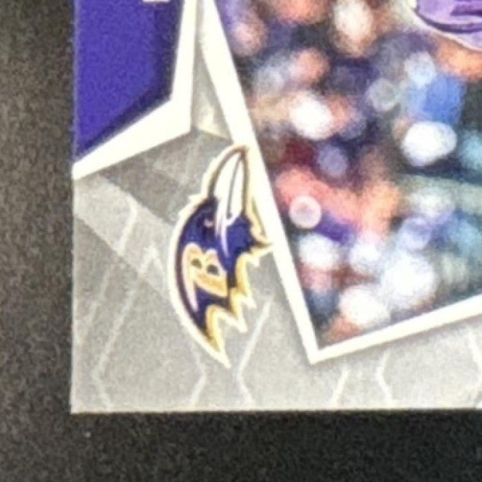 2025 Panini Phoenix Lamar Jackson Pandora Patch Green /99 MEM Baltimore Ravens