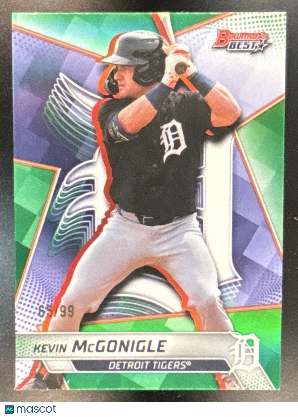 2025 Bowman's Best Kevin McGonigle Top Prospects Green /99 #TP-28 Detroit Tigers