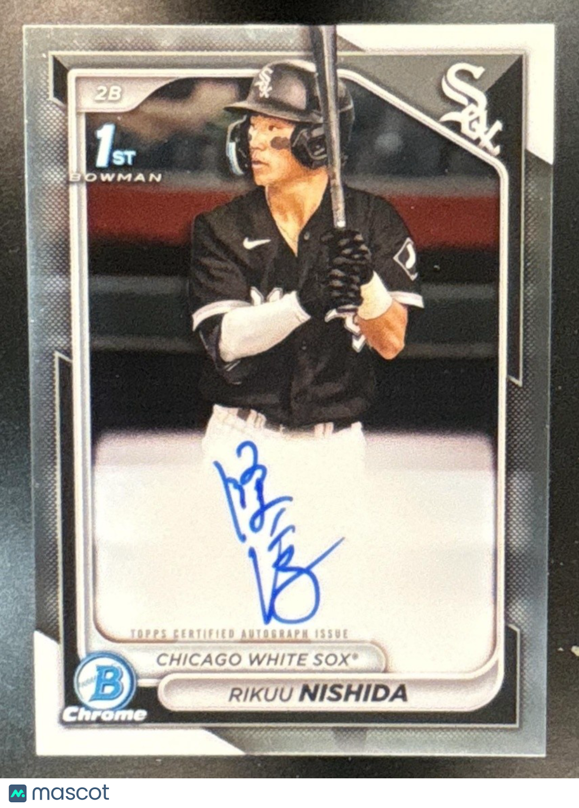 2024 Bowman Rikuu Nishida Chrome Auto #CPA-RN 1st Prospect Chicago White Sox