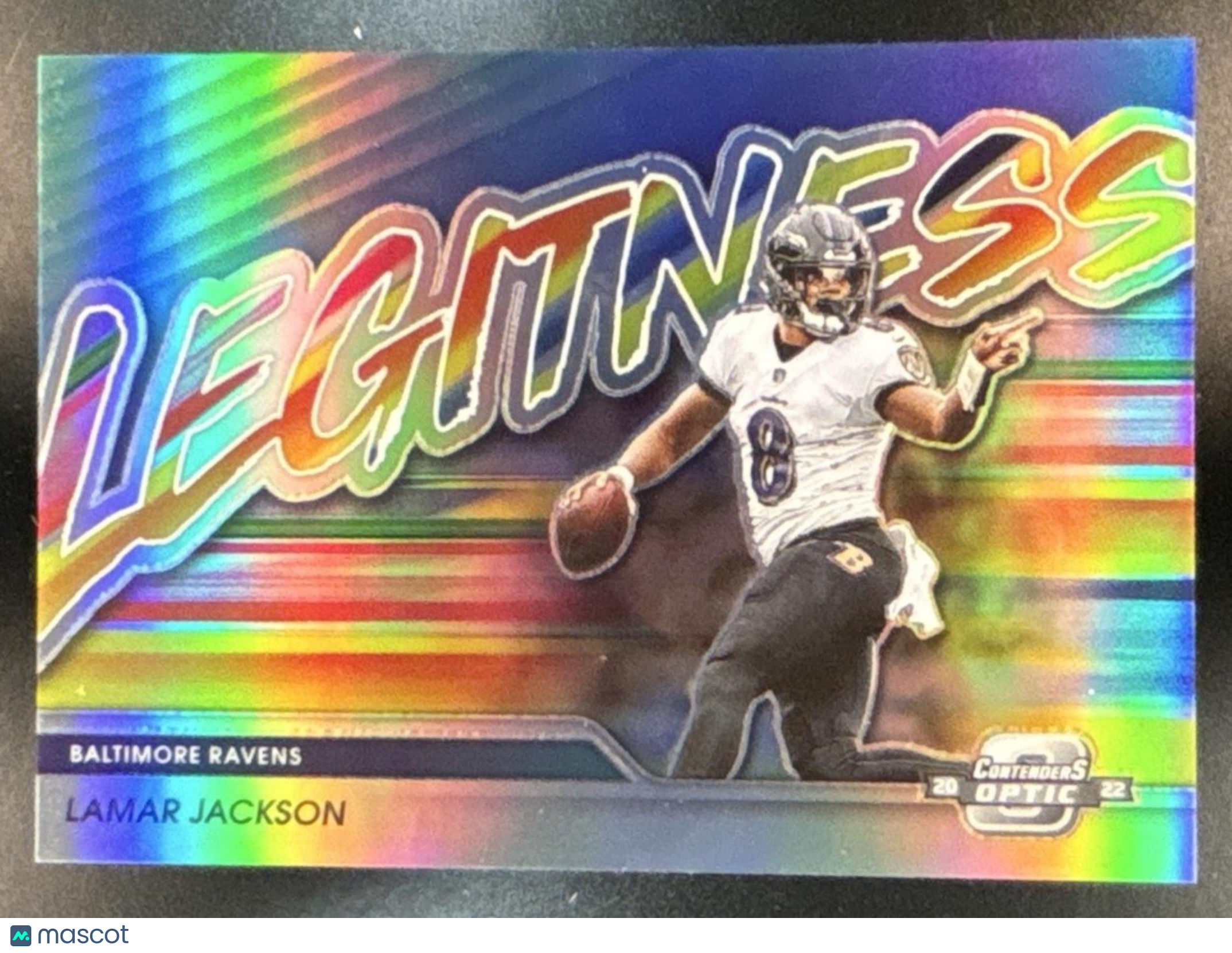 2022 Panini Contenders Optic Lamar Jackson Legitness #L-6 Baltimore Ravens