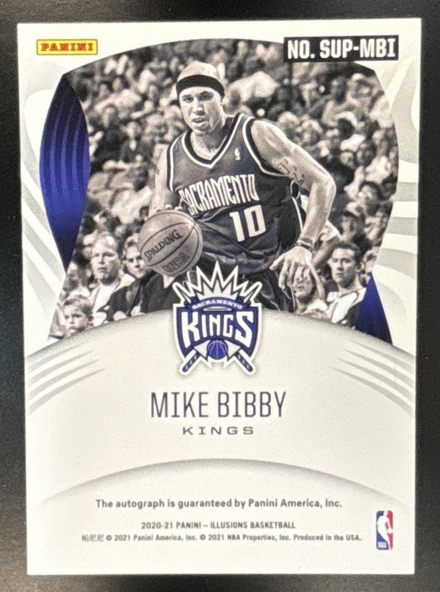 2020-21 Panini Illusions Mike Bibby Superlatives Signatures Auto Kings