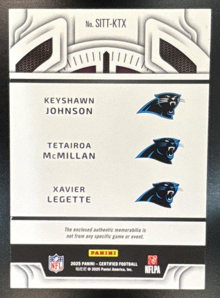 2025 Panini Certified Keshawn Johnson Tetairoa McMillan Xavier Legette Patch /49