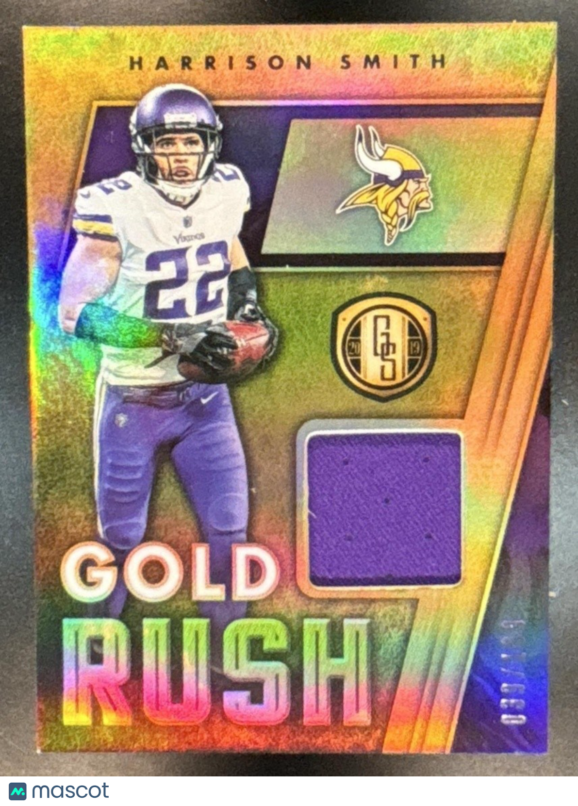 2019 Panini Gold Standard Harrison Smith Gold Rush Patch /199 Minnesota Vikings