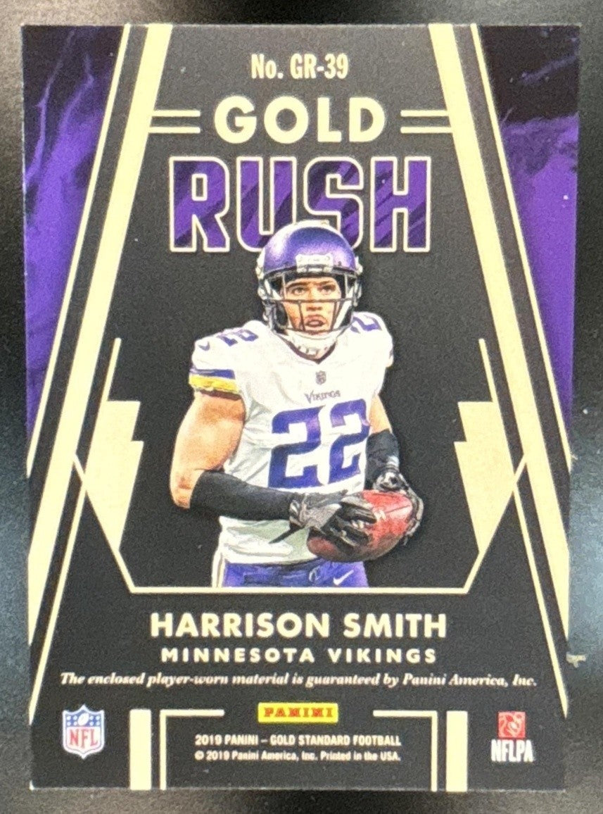 2019 Panini Gold Standard Harrison Smith Gold Rush Patch /199 Minnesota Vikings