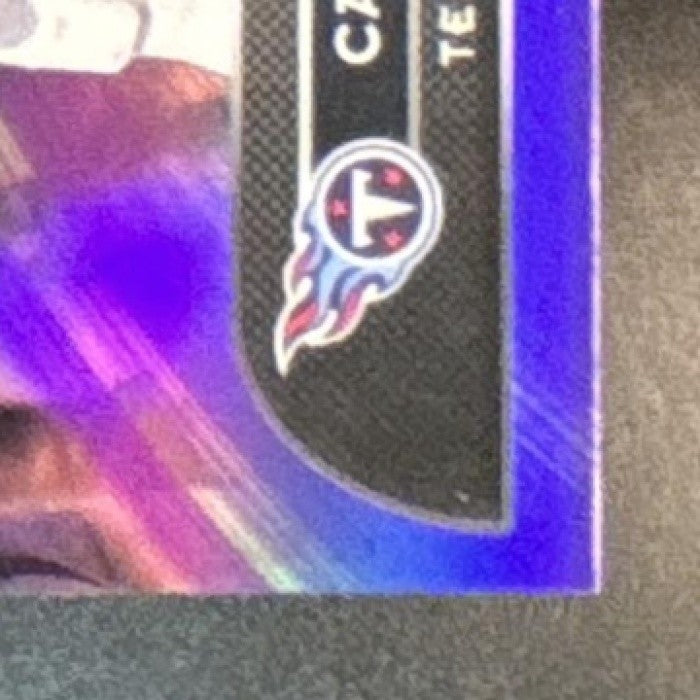 2025 Topps Finest Cam Ward Creators Purple Refractor /125 Tennessee Titans