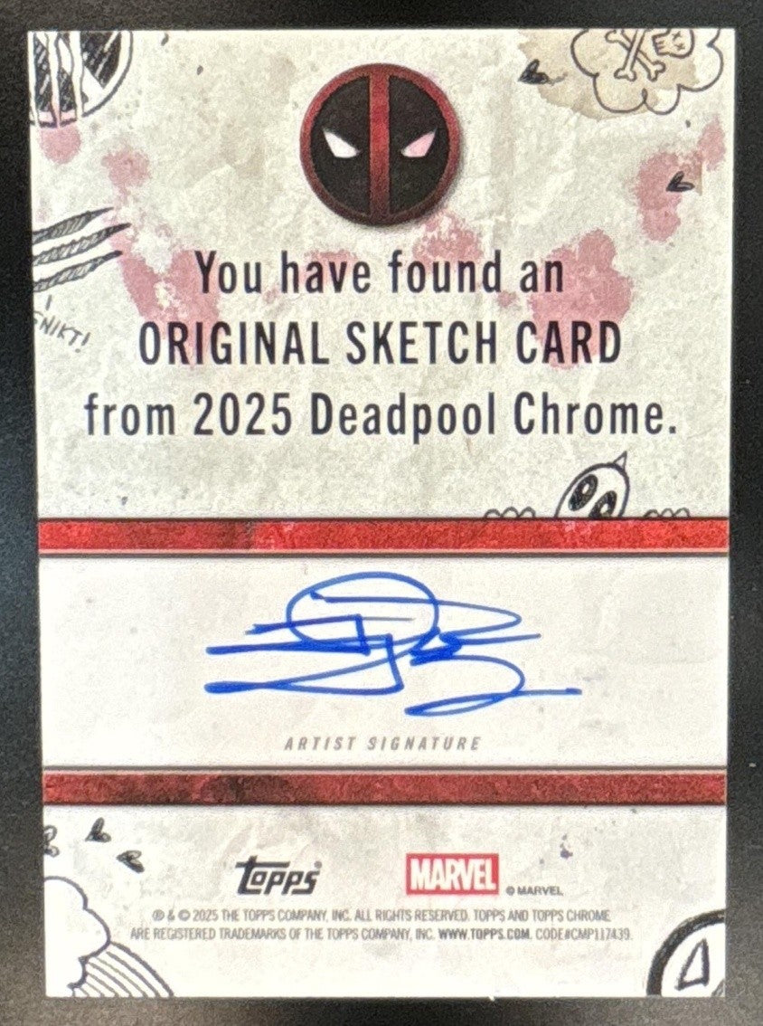 2025 Topps Chrome Deadpool Wolverine Sketch Cards 1/1 Autographed by Artist