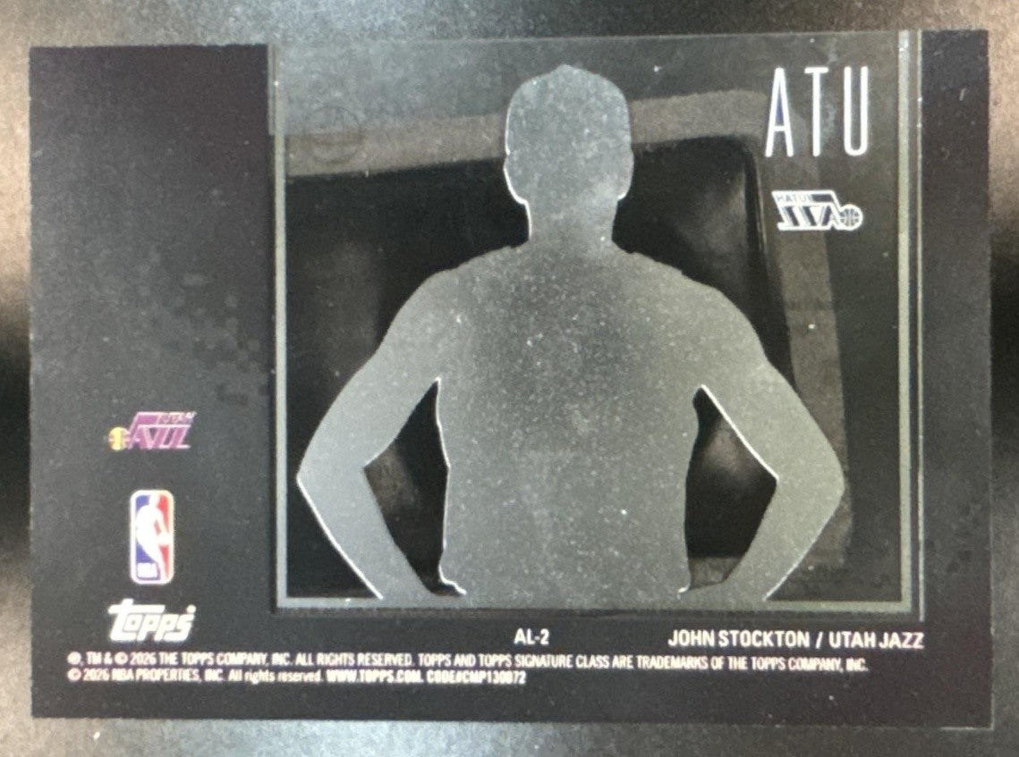 2025-26 Topps Signature Class John Stockton Algorithm #AL-2 SP Utah Jazz